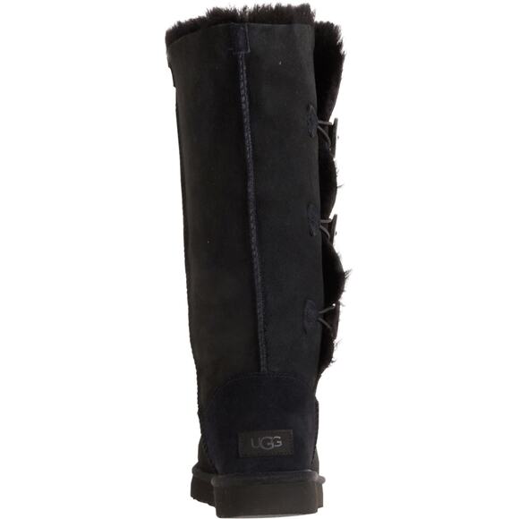 UGG Australia Women's Black Suede Bailey Button Triplet II Tall Boots 5 NEW - Picture 3 of 6